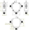 6UDE2W6H41SMAA3 Enclosure Kit for 0.020"/0.5mm PCB (size 0.5625"x0.75") 3 SMA Active 0.48" Height