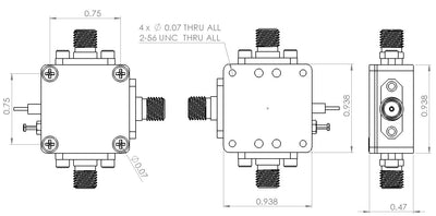 Active Frequency Mixer (MIX2G14G500M6G) 2GHz to 14GHz RF and 500M - 6G IF (LTC5549)