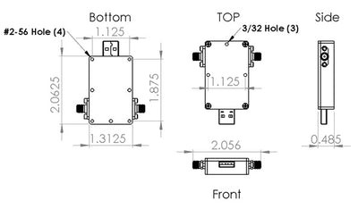 1 Channel 32 dB Programmable Attenuator (USB Stick), 0.25 dB Step, 9K - 8 GHz