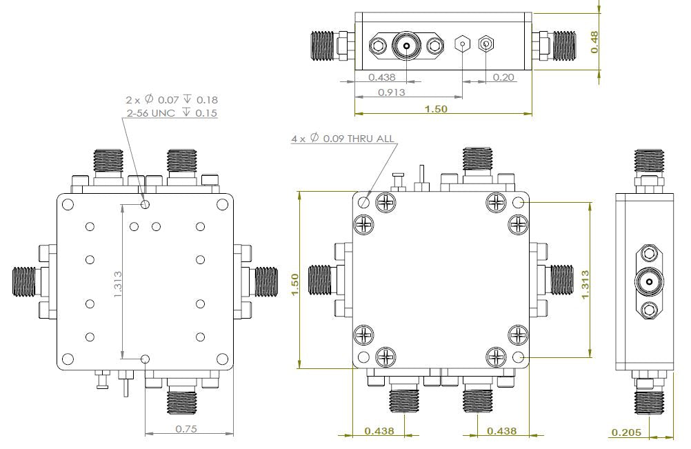 Distribution 4 Outputs 1 Input (Wide Voltage +5~12V)