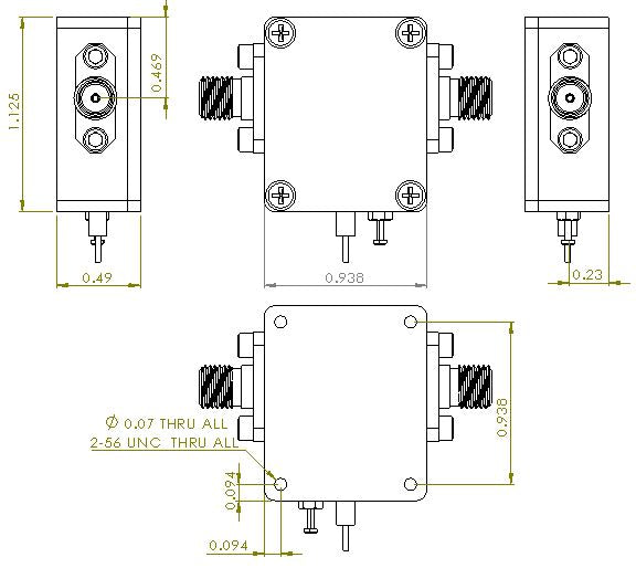 Broadband Ultra Low Noise Amplifier with LDO 0.4dB NF 0.7~6GHz 20dB Gain SMA