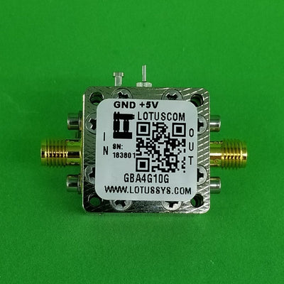 Gain Block Amplifier 3.5dB NF 4G to 10GHz 15dB Gain 13dBm P1dB SMA