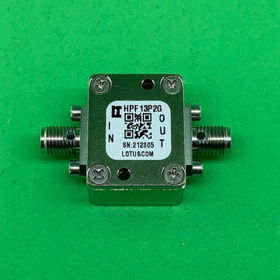 High Pass Filter (LTCC Construction) HPF13P2G Pass Band 14.3G - 18.5 GHz