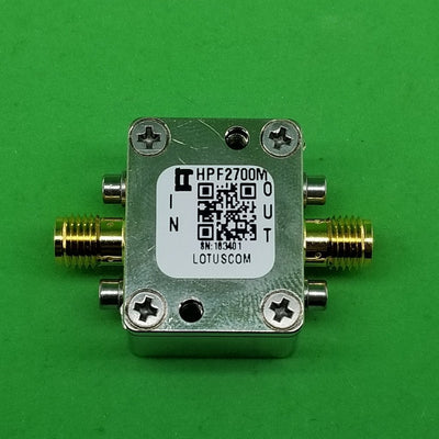 High Pass Filter (LTCC Construction) HPF2700M Pass Band 2650M - 6500MHz