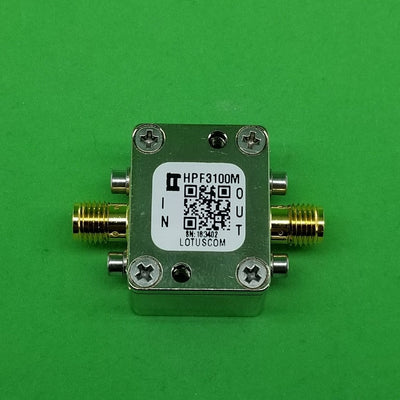 High Pass Filter (LTCC Construction) HPF3100M Pass Band 3.4G - 9.9GHz