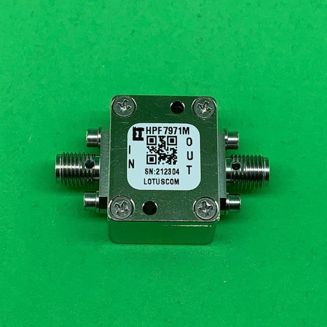 High Pass Filter (LTCC Construction) HPF7971M Pass Band 8.5G - 12.8 GHz