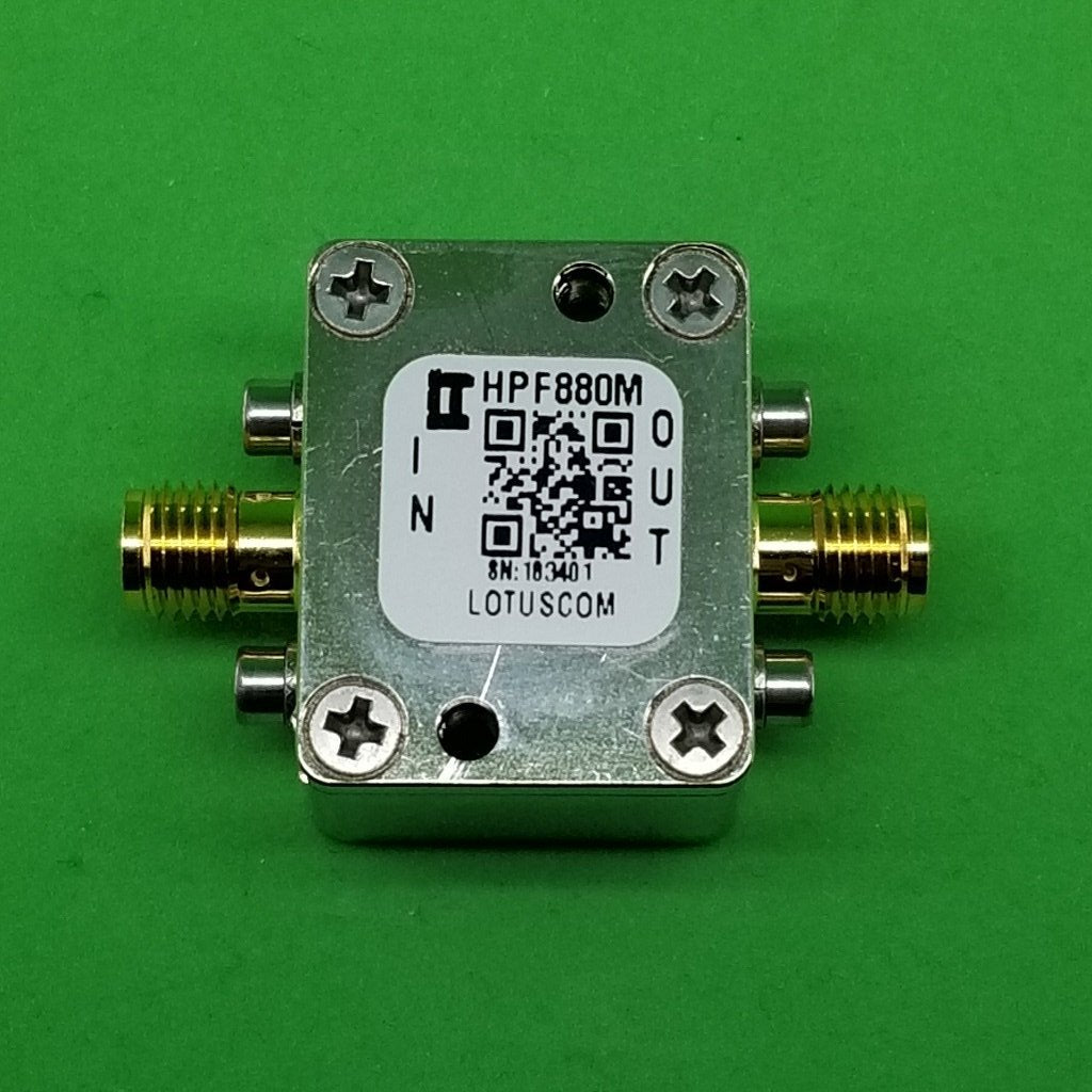 High Pass Filter (LTCC Construction) HPF880M Pass Band 950M - 3200MHz
