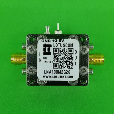 Low Noise Amplifier 0.45dB NF 100M~2GHz 40dB Gain 20dBm P1dB SMA - 2 Stage High Gain