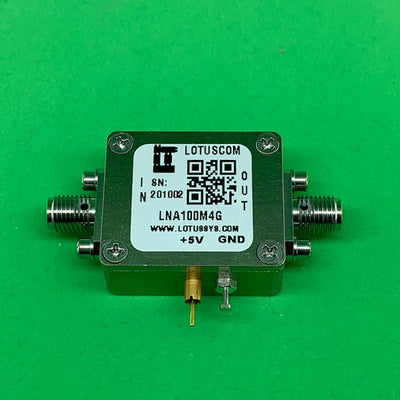 Low Noise Amplifier 1.3dB NF 100MHz to 4GHz 13dB Gain 24dBm P1dB SMA