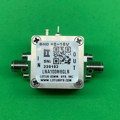 Low Noise Amplifier 0.3dB NF 100M~6GHz 20dB Gain 22dBm P1dB SMA Wide Voltage