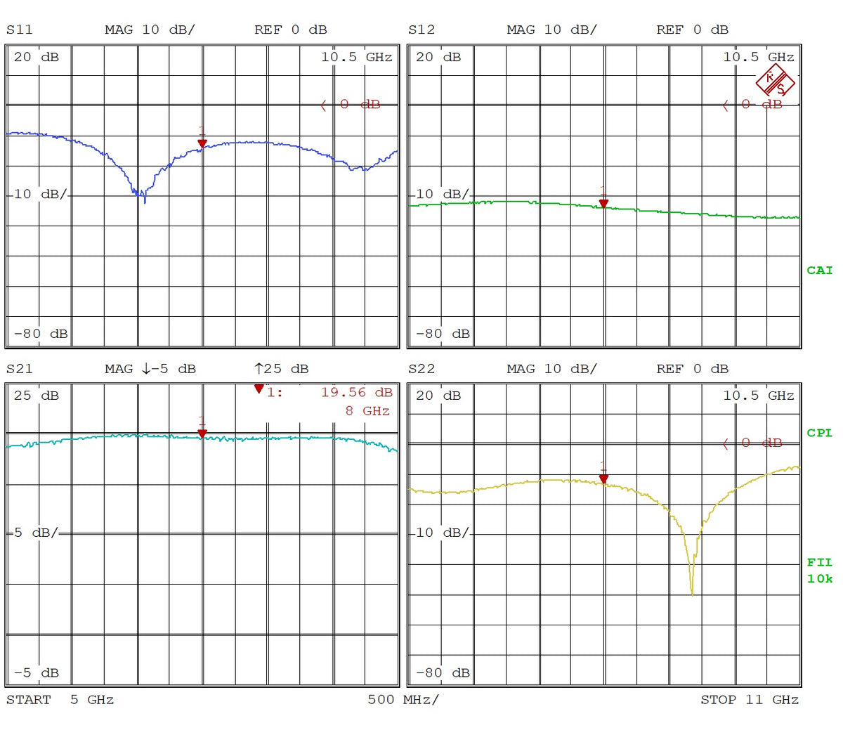 Low Noise Amplifier 1.8dB NF 5GHz to 11GHz 20dB Gain 16dBm P1dB SMA