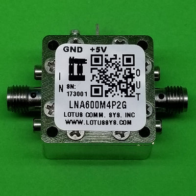 Amplifier LNA 600MHz to 4200MHz with Ultra Low Noise and 2dB Flat Gain