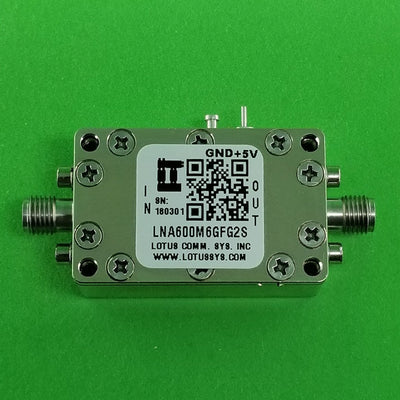 LNA (LNA600M6GFG2S) 0.9dB NF 0.6~6GHz 39dB Gain - 2 Stage High Gain