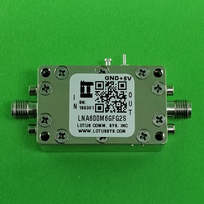 Low Noise Amplifier 0.9dB NF 600M~6000 MHz 39dB Gain 19dBm P1dB SMA - 2 Stage High Gain
