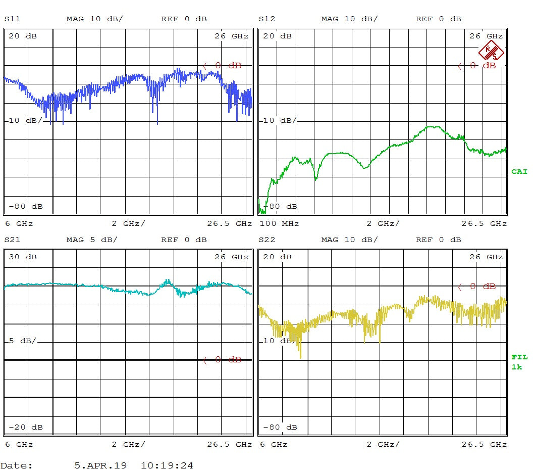 Low Noise Amplifier 2.5dB NF 6 - 26.5 GHz 20dB Gain 10dBm P1dB