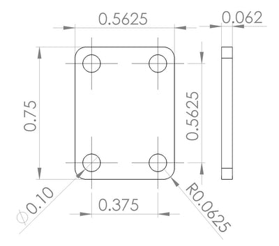6UED6W6S1A1 Enclosure Kit for 0.062"/1.6mm PCB (size 0.75"x0.5625") 1 SMA Active 0.58" Height