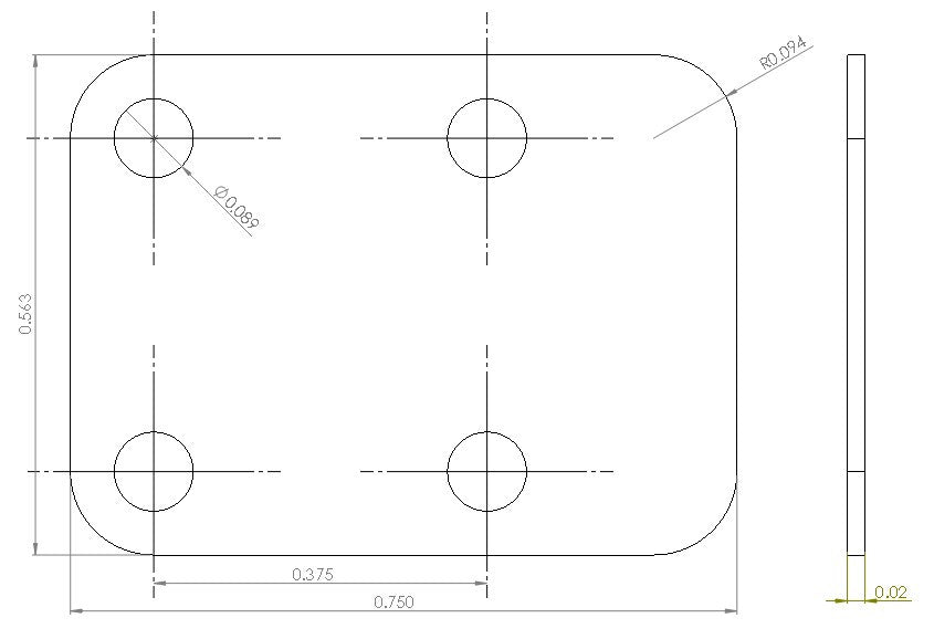 6UDE2W6S1A2 Enclosure Kit for 0.020"/0.5mm PCB (size 0.5625"x0.75") 2 SMA Active 0.58" Height