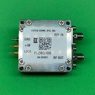 6 GHz Phase Locked Oscillator 10 MHz External Ref. Phase Noise -90 dBc/Hz, SMA