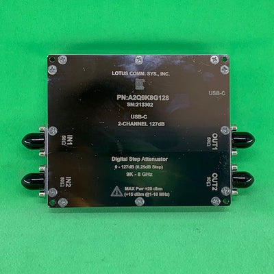 2 Channel 128 dB Programmable Attenuator (USB-C), 0.25 dB Step, 9K-8GHz